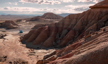 Le désert des Bardenas Reales en van